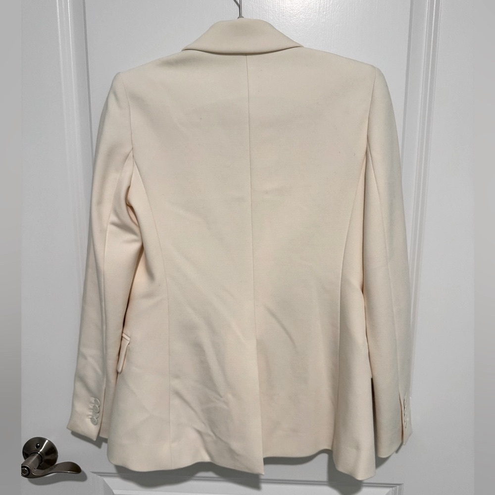 Club Monaco Cream Women’s Tuxedo Blazer - Picture 6 of 7